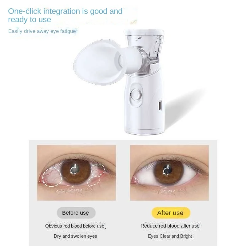 Dispositivo portátil usb para cuidados com os olhos, pulverizador silencioso recarregável para olhos secos e itens essenciais para viagens de beleza, hidratante atomizador