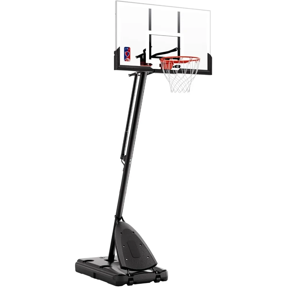 

Баскетбольное кольцо, 54-дюймовая ударная доска, баскетбольное кольцо с регулируемой высотой 7,5–10 футов, система ворот с портативными колесами