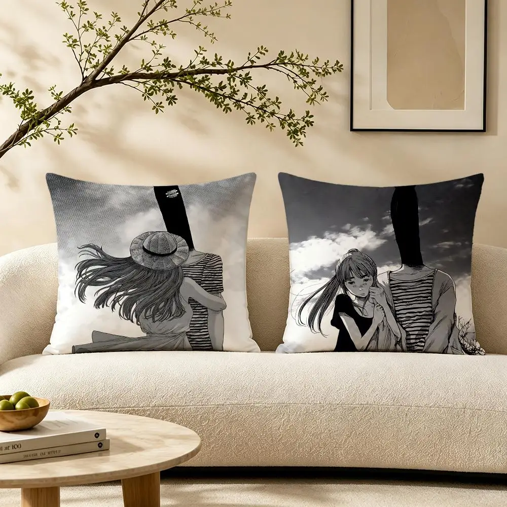 Manga Goodnight Punpun Cushion Cover Pillow Short Plush Warm CreamStylel Cushion for Living Room Bedroom Sofa Ideal for Gifting