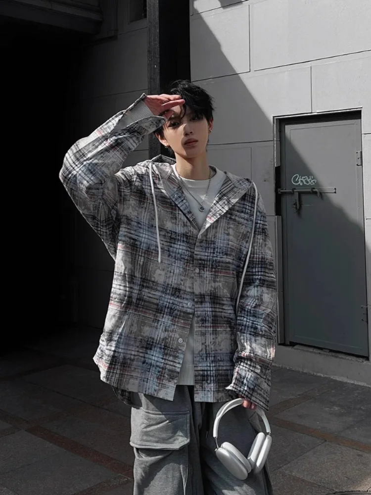 Jackets Men Fashion Plaid Daily Handsome Design Cozy Chic Korean Style All-match Single Breasted Casual Loose Students Cozy Soft