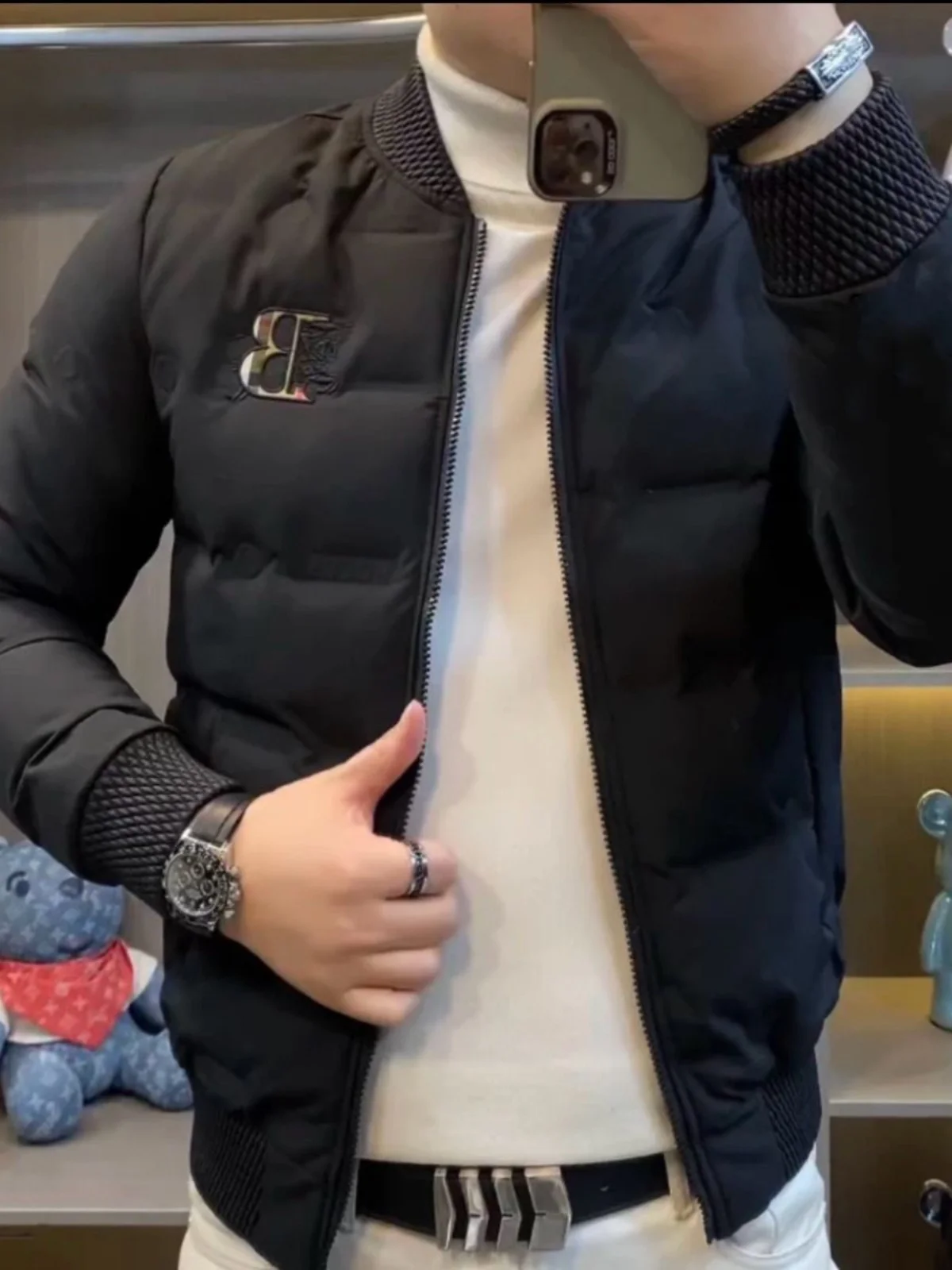 

Новая зимняя мужская хлопковая куртка с бейсбольным воротником, теплая, однотонная, модная, молодежная, повседневная верхняя одежда