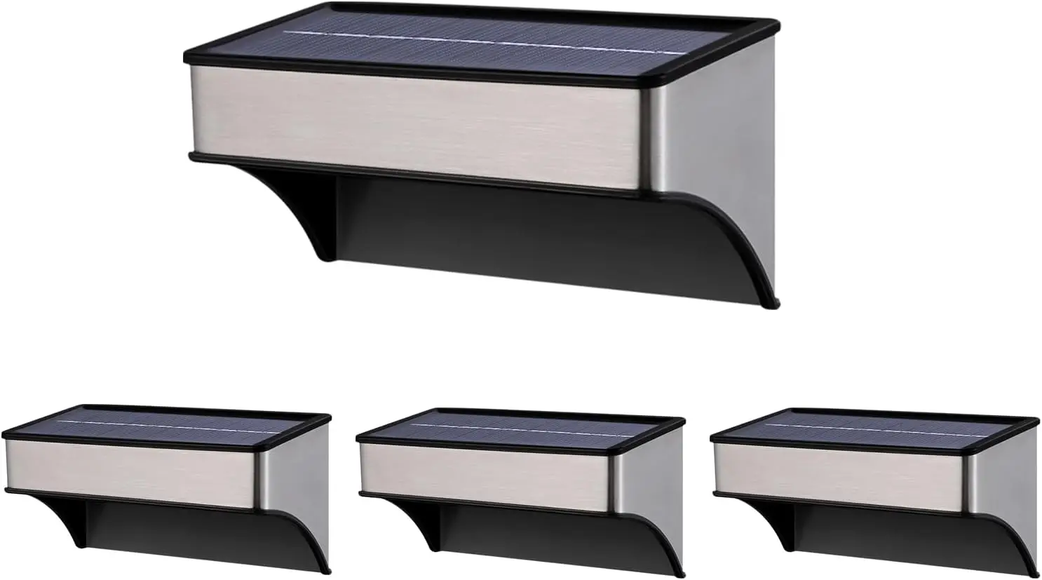 

Солнечные палубные фонари, 4 шт., водонепроницаемые уличные светильники - 8 цветов, меняющие цвет ступенчатые фонари для лестниц, забора, патио, дорожки (теплый/холодный белый +