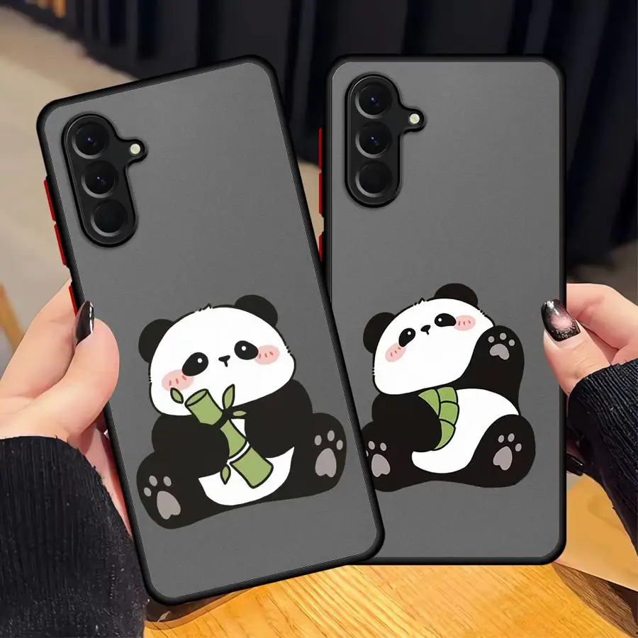 حافظة لهاتف سامسونج جالاكسي A72 A22 A36 A21 A23 A31 A56 A25 A26 A32 A73 A52 A71 لطيف الكرتون الباندا #2