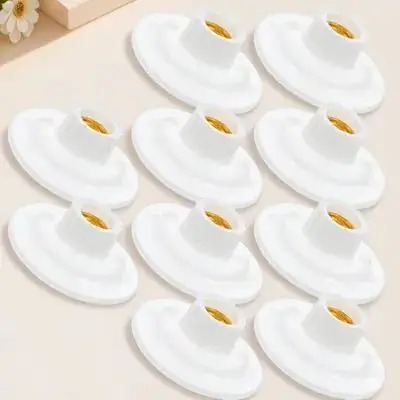 

10Pcs E27 Light Bulb Socket Fire Resistant Lamp Holder High Safety Plastic Base for Chandelier Office Home Lighting Fixture
