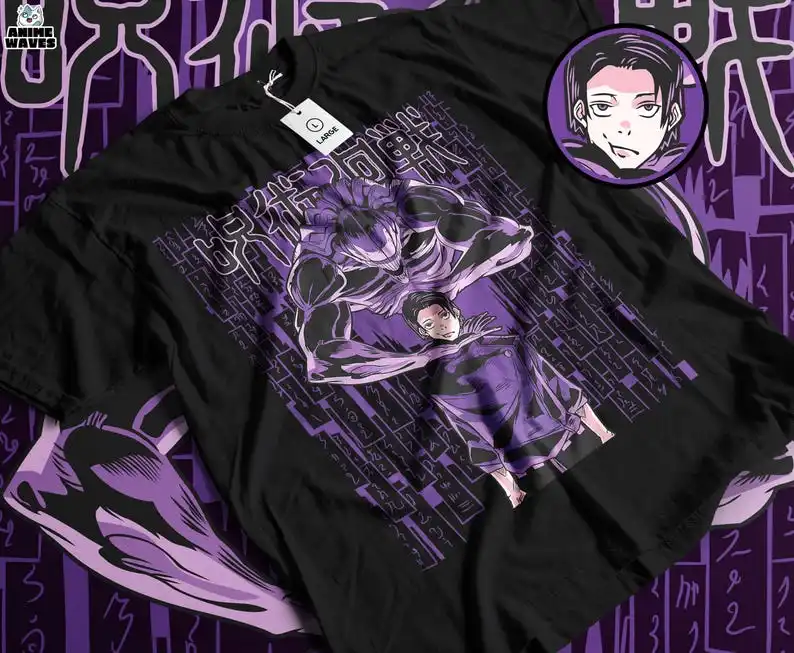 Epic Cursed Sorcerer Unisex T-shirt - Japanese Anime Art Design, Manga Fantasy Graphic Tee, Dark Power Wear, Legendary Battle Ap