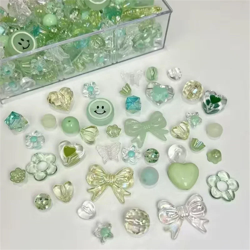 Mixed Beads Beautiful Colorful Diy Mobile Phone Chain Bracelet Mix Girl Cute Blue and Pink Hand-woven Beads Jewelry Accessories