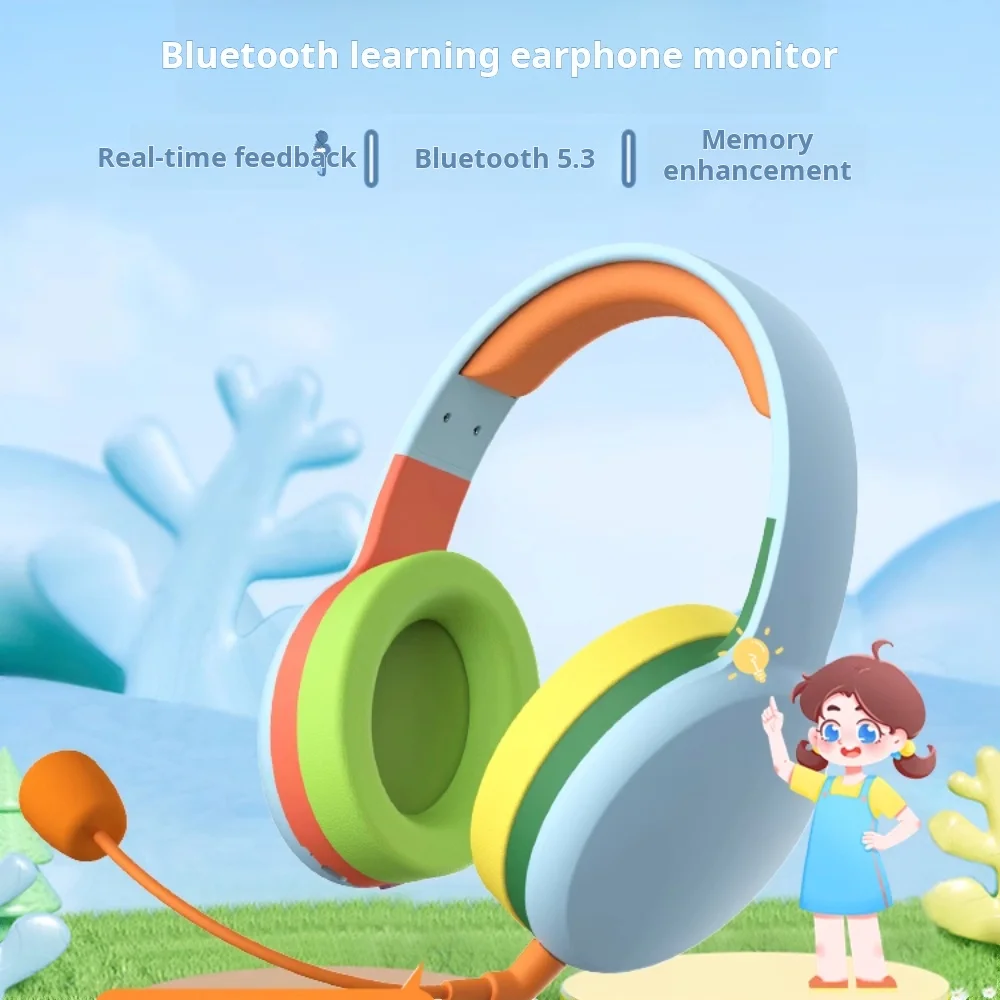 

Headset Children's Bluetooth Headset Endorsement Reading Memory Learning Online Class Travel With Baby Student Earphone