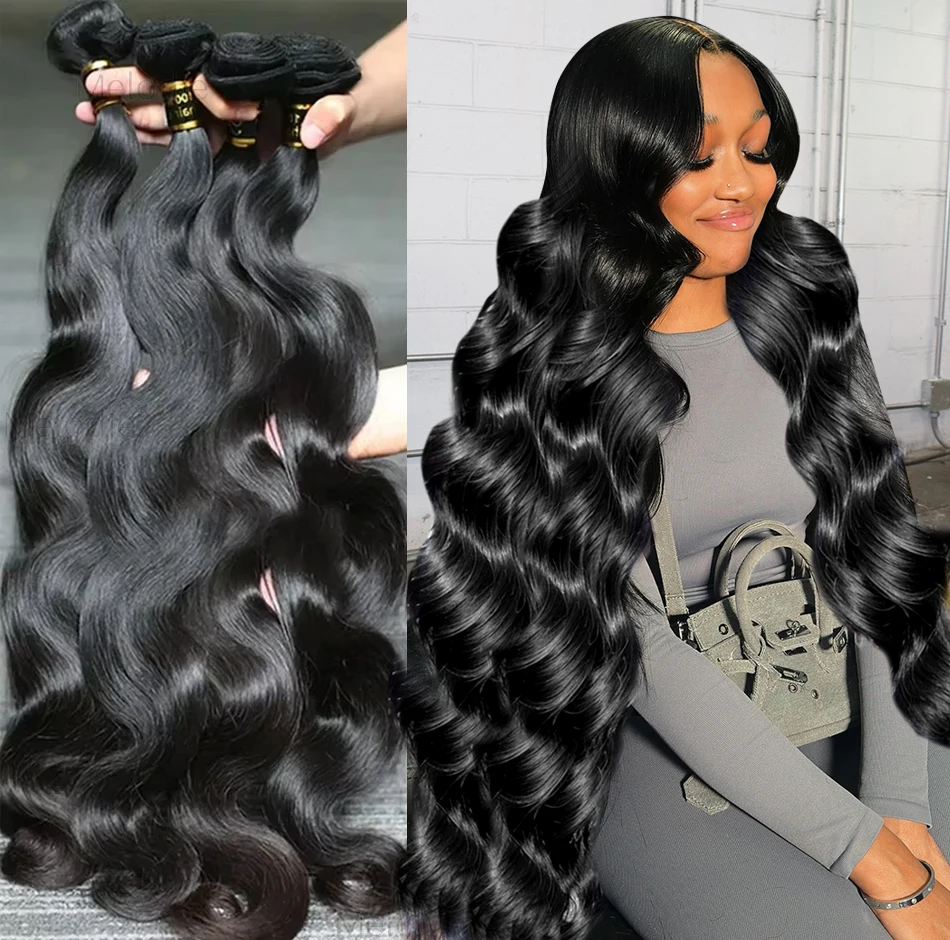 Xcurly Body Wave Human Hair Bundles Remy Unprocessed Raw Virgin 100% Human Hair Water Wave Extensions 3 4 5 Bundles Deal