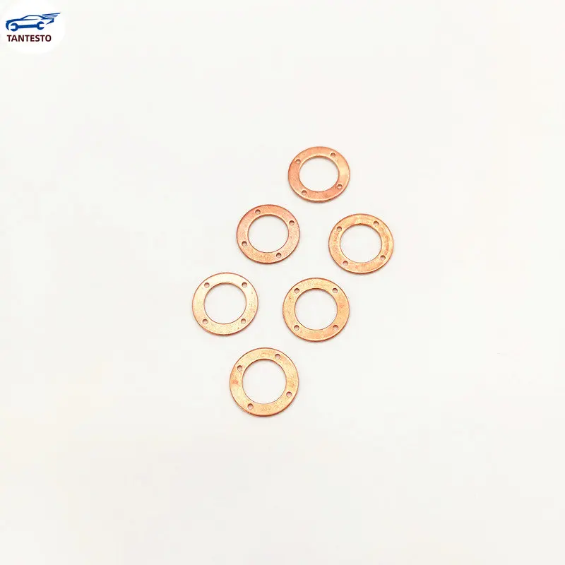 100PCS 4H 4 Holes Diesel Common Rail Injector Copper Washer Gaskets 12X23X1mm