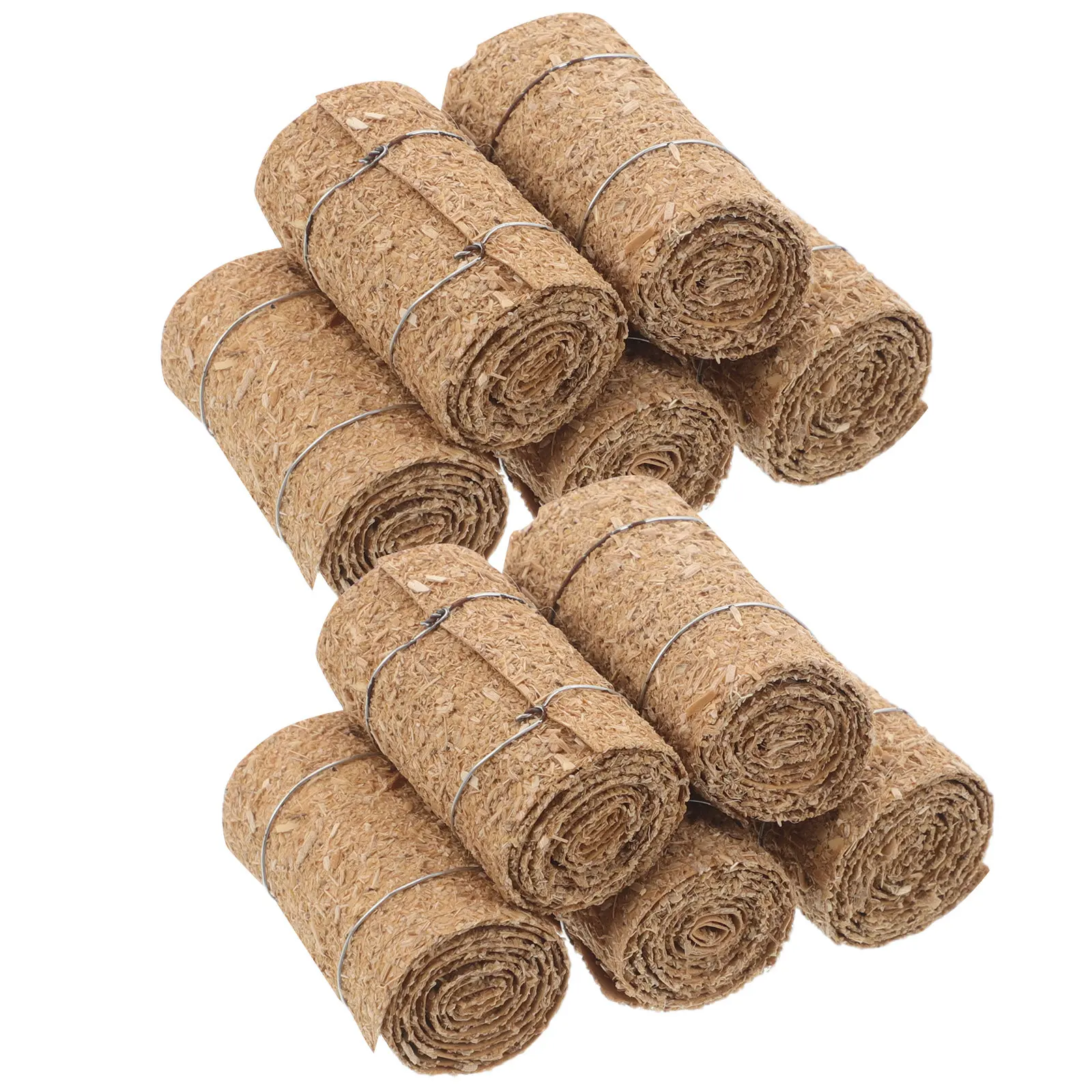 12 Piezas de Heno Artificial en Miniatura, Mini Pacas de Heno Realistas para Manualidades de Cosecha Otoñal, Micropaisajes y Escenas de Granja