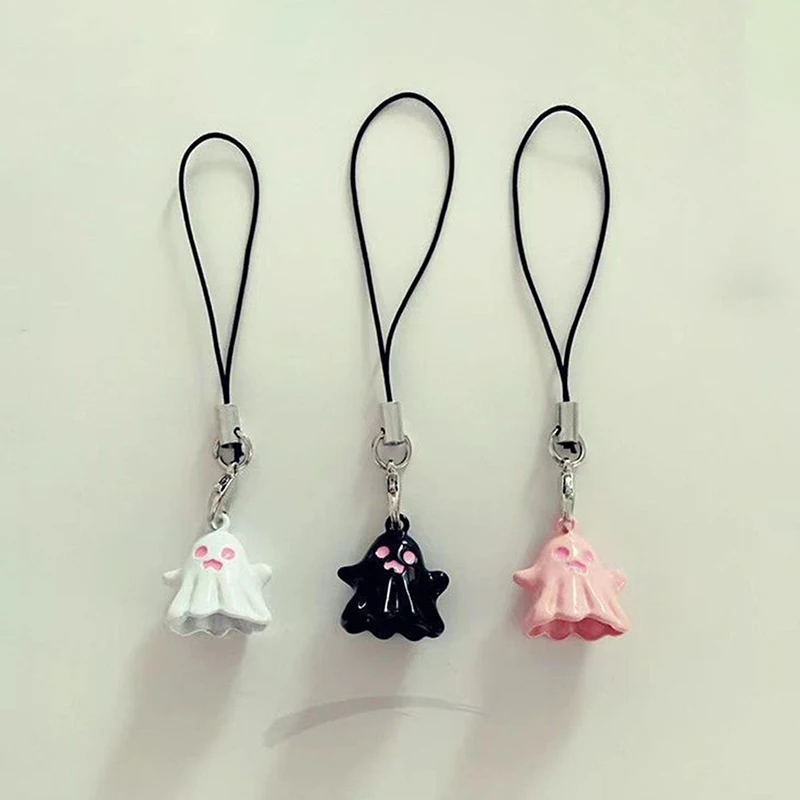 Ghost Mobile Phone Charms Straps Lanyard Halloween Kawaii Women Phones Keychain Accessories Fashion Cute Ins Style Jewelry