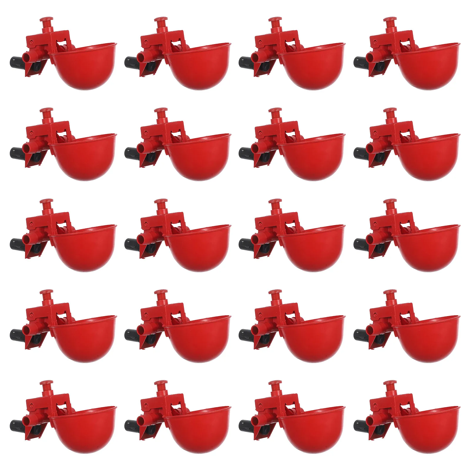 

20pcs Chick Waterer Durable Plastic Automatic Drinking Cups for Chicken Pigeon Quail Pets Farm Use Clean Water System