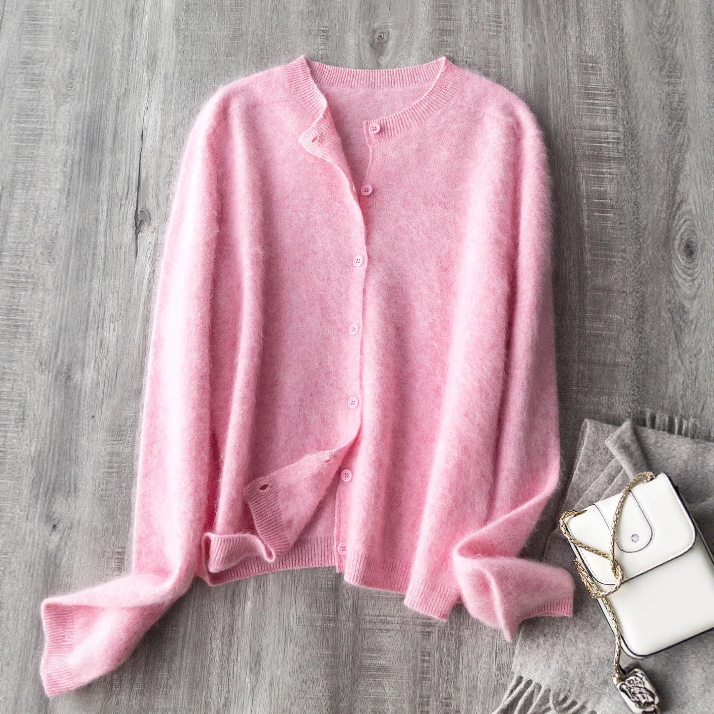 Wool Blend Coat - Autumn Wool Blending Women Sweater O-Collar
