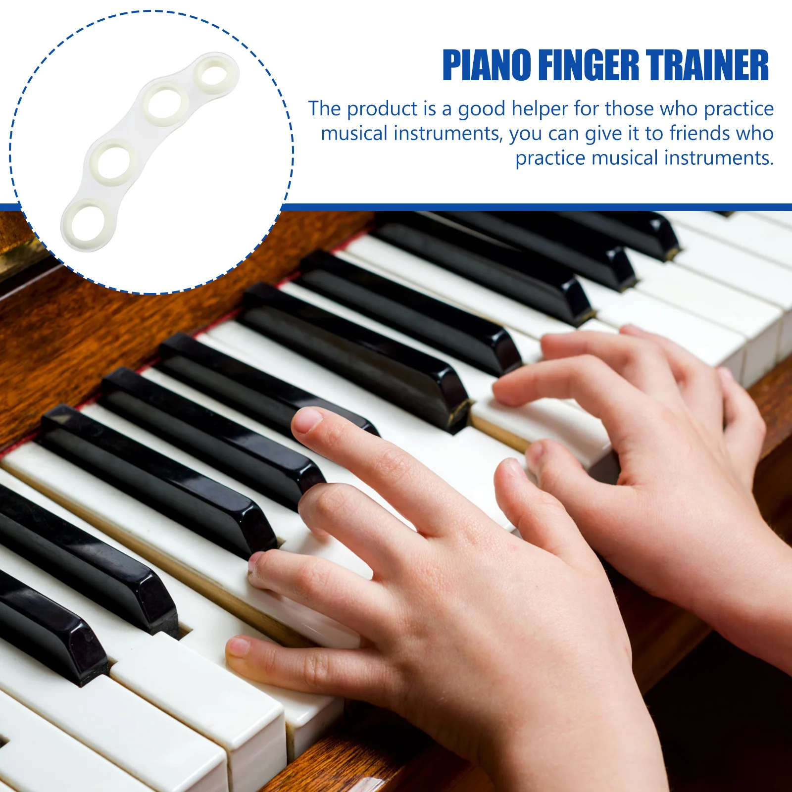 

Finger Expander For Guitar Piano Training Adjustable Hand Strengthener Tool, Elastic Finger Stretcher Exercise Device For