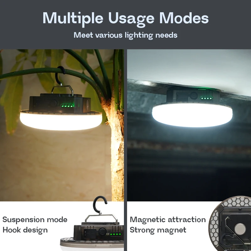 MOSLIGHTING 7200mAh في الهواء الطلق LED فانوس التخييم خيمة معلقة مصباح USB مصباح قابل لإعادة الشحن مصباح يدوي محمول إضاءة الطوارئ