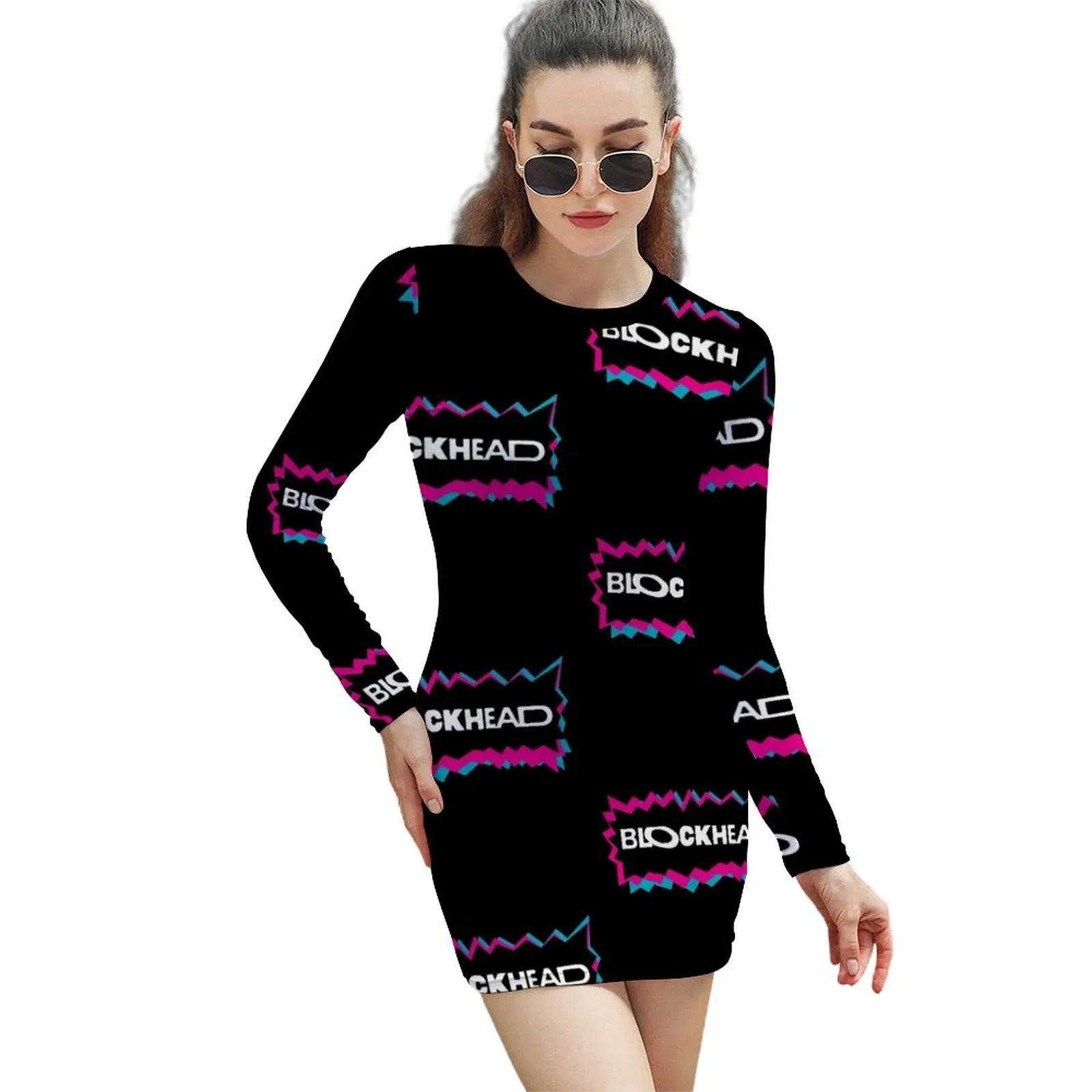 

Blockhead Long-Sleeved Sheath Dress women's clothing trend 2024 elegant and pretty women's dresses