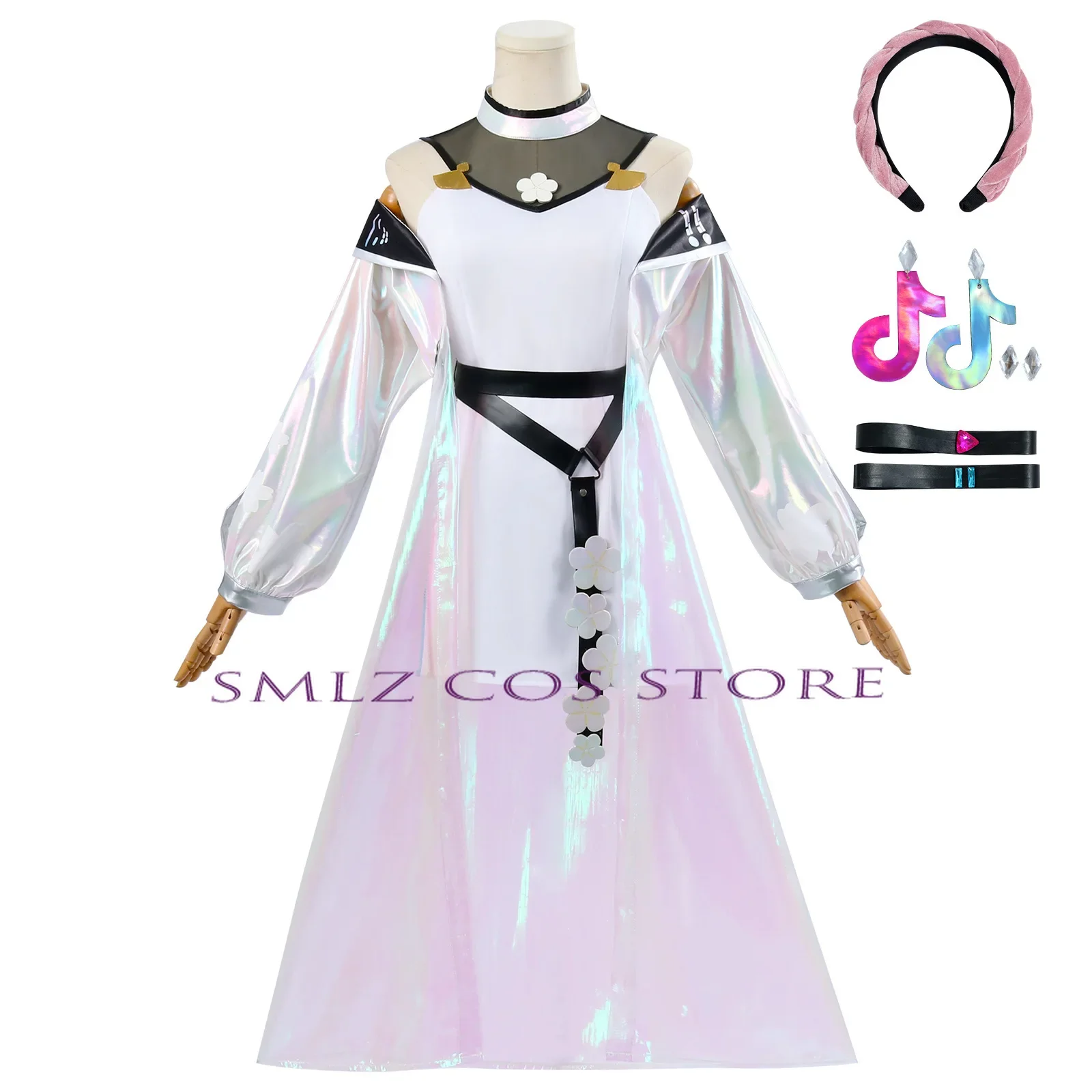 Genshin Impact Guuji Yae Ko Cosplay Costume, perruque suivant le son, uniforme Yae Ko, fête d'Halloween, vêtements Tik imbibés, nouveau jeu