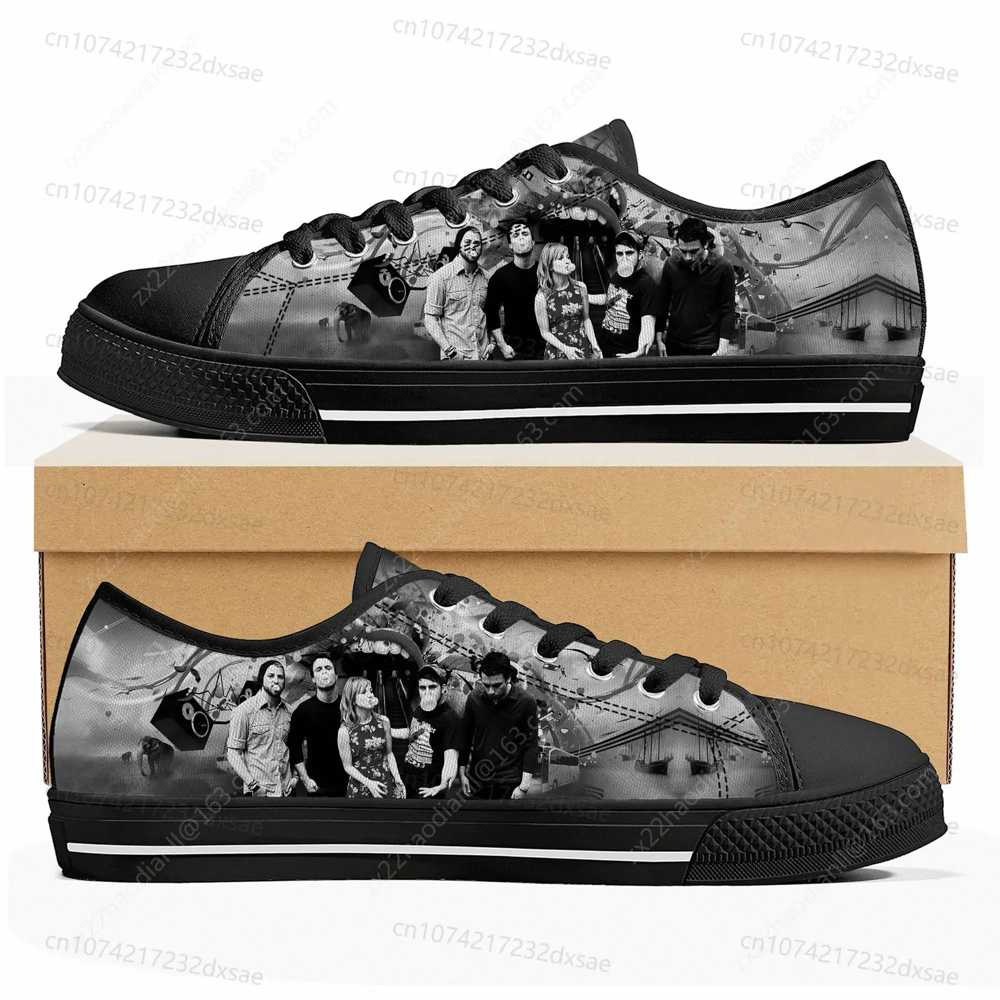 Paramore Rock Band Pop Low Top High Quality Sneakers Mens Women Teenager Canvas Sneaker Casual Couple Shoes Custom Shoes