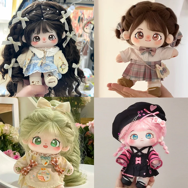 

new 20cm Cotton Doll Doll with Doll Clothes Included Plush Toy Cute Gift Outfit Change Hobby Collectible Ornament