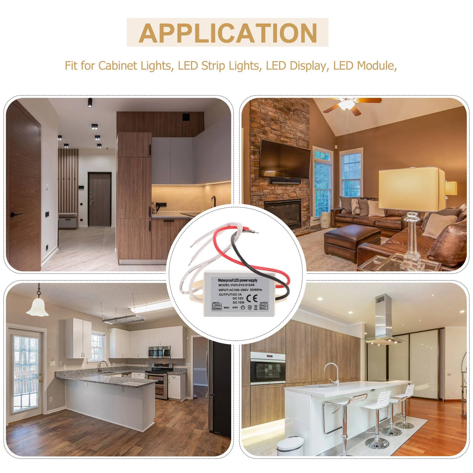 

12V DC 10W Waterproof IP67 LED Power Driver for Strips G4 MR16 Displays Stable Supply Adapter LED Switching Power