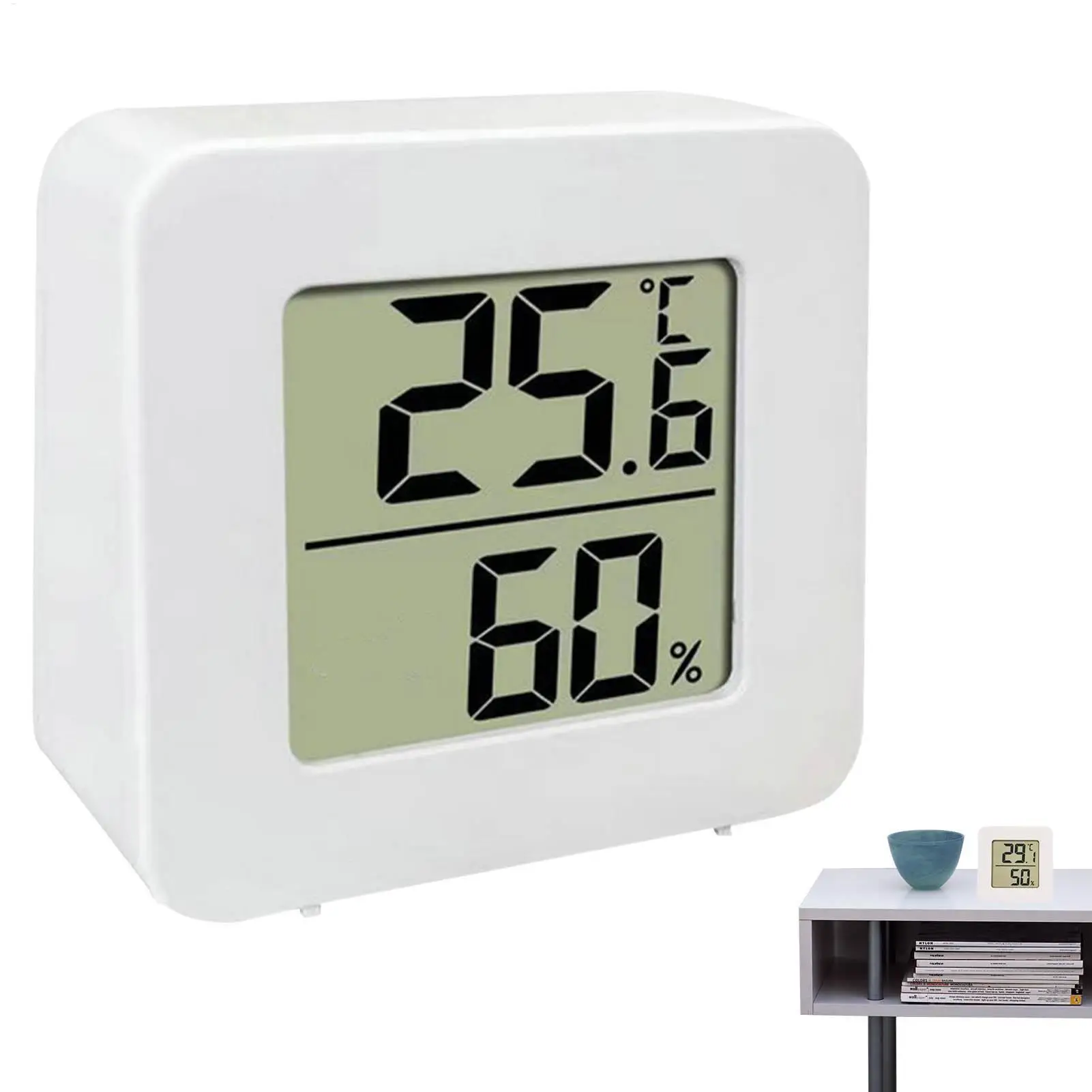 Temperature and Humidity Monitor Room Temperature Gauge Accurate Electronic LCD Display Meter for Refrigerator Baby Room RV