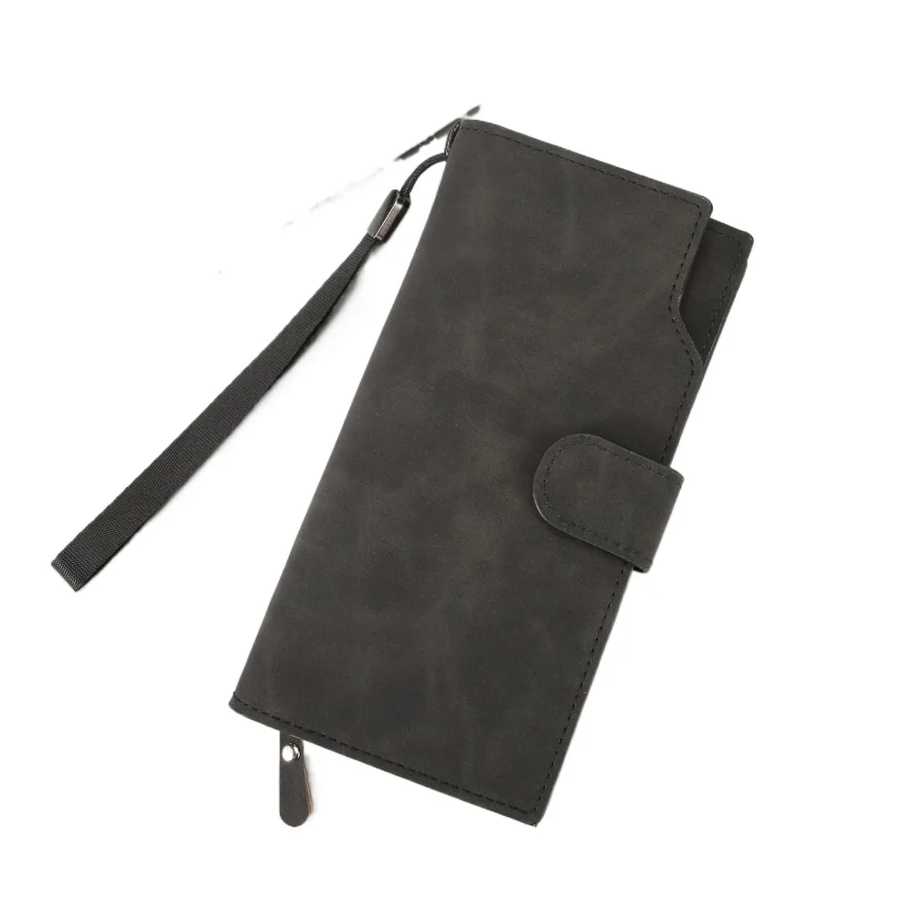 

Simple PU Men Long Wallet Hasp Large Capacity Business Wallet Handbag Phone Pocket Card Holder Girl