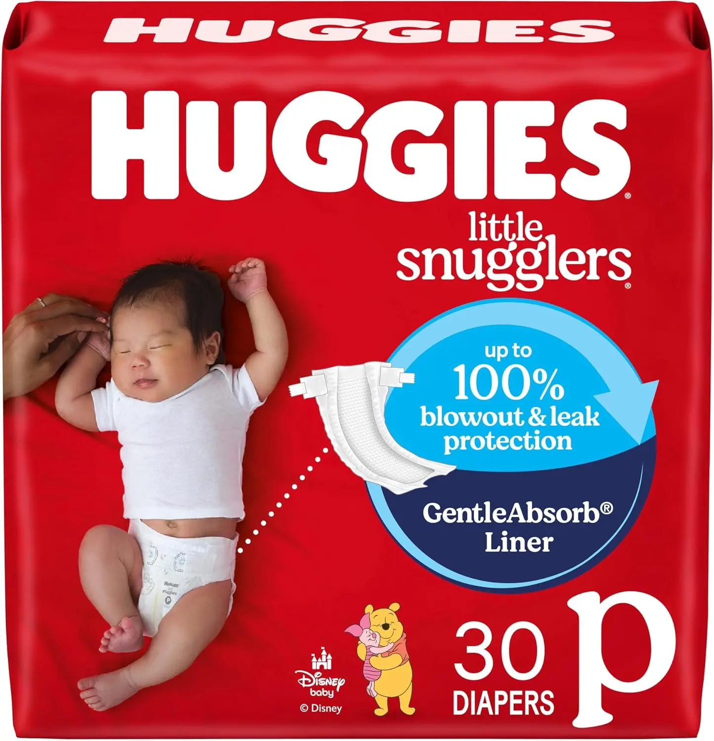 

Newborn Diapers, Little Snugglers Baby Diapers, Size Preemie (up To 6 Lbs), 30 Count