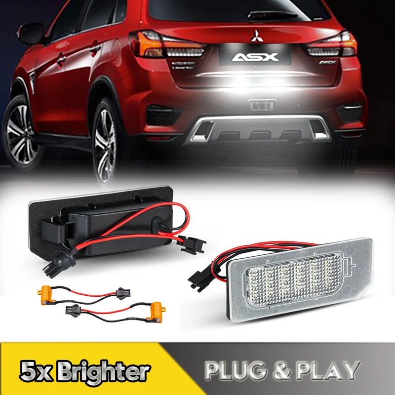 

2Pcs For Mistubishi ASX Outlander Sport LED Number License Plate Light Lamps RVR PHEV 2011-2020 Car Accessories OEM#8341A132