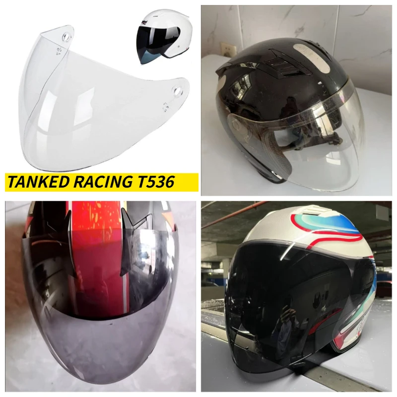 CCUUD Suitable for T536 Tank Half Face Helmet Visor, Anti-UV Protective Half Helmet Face Shield