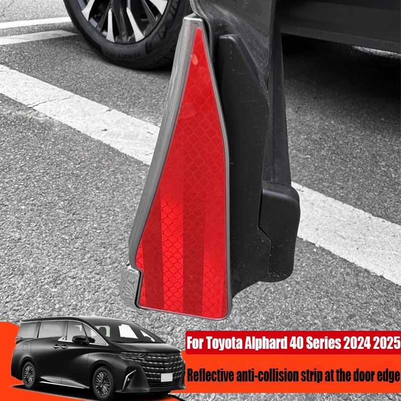 Modified car door edge reflective anti-collision strip car interior accessories For Toyota Alphard 40 Series 2024 2025