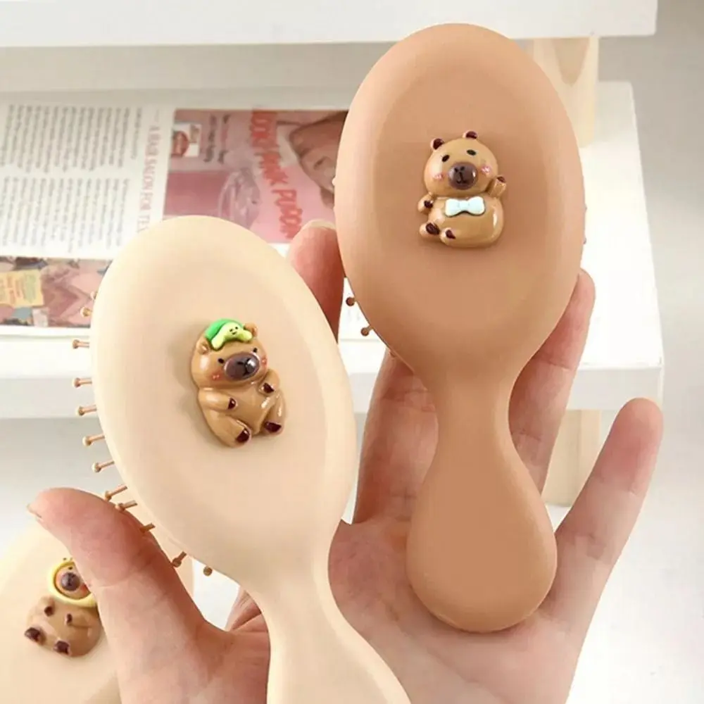 Cute Capybara Air Cushion Comb New Portable Exquisite Hair Combs Cartoon Gift Kapibala Airbag Comb