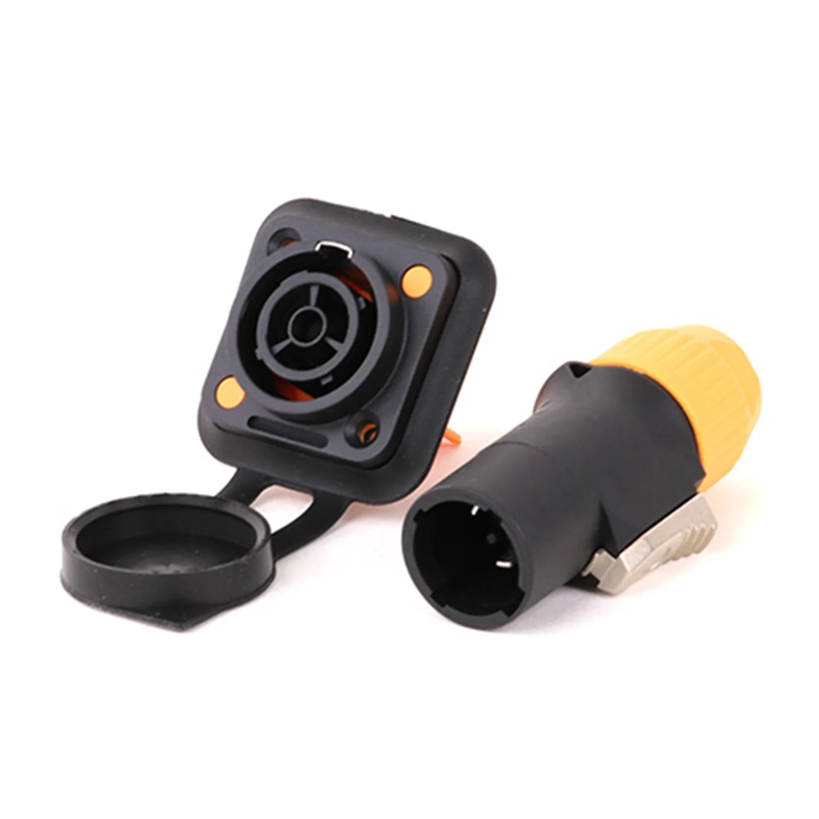 10pcs/5Sets New 3Pins Waterproof Locking Male Cable Plug+Female Chassis NAC3MPX or NAC3MX-W+NAC3FPX+Powercon Connector NAC3FX-W