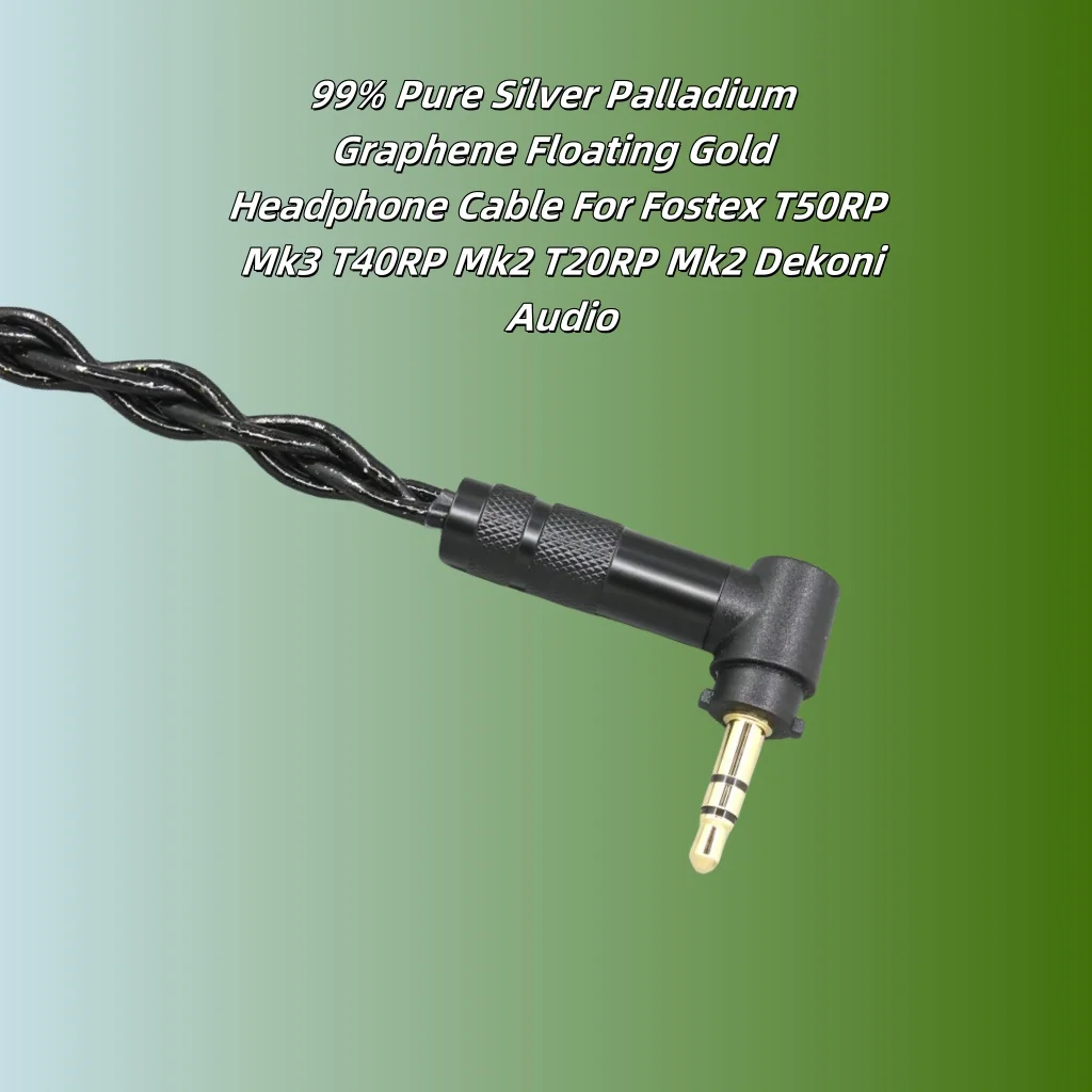 포스텍스 T50RP Mk3 T40RP Mk2 T20RP Mk2 데코니 오디오 8486용 99% 순은 팔라듐 그래핀 플로팅 골드 헤드폰 케이블