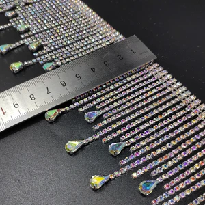 Que thủy tinh thủy tinh, rìa pha lê, váy sáng, kính thời gian, găng tay, phụ kiện đám cưới 8 Fringe Găng tay bán hàng chính - 7