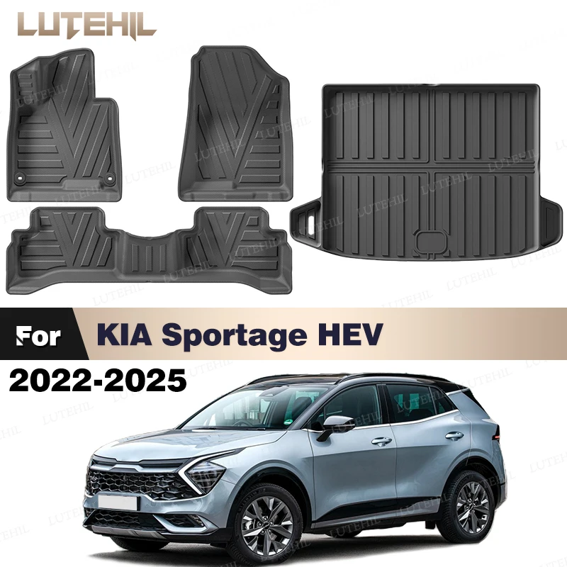 

LUTEHIL For KIA Sportage Hybrid 2024-2022 All-Weather TPE Floor Mat Trunk Mat Custom Carpet Auto Interior Protector Accessorie
