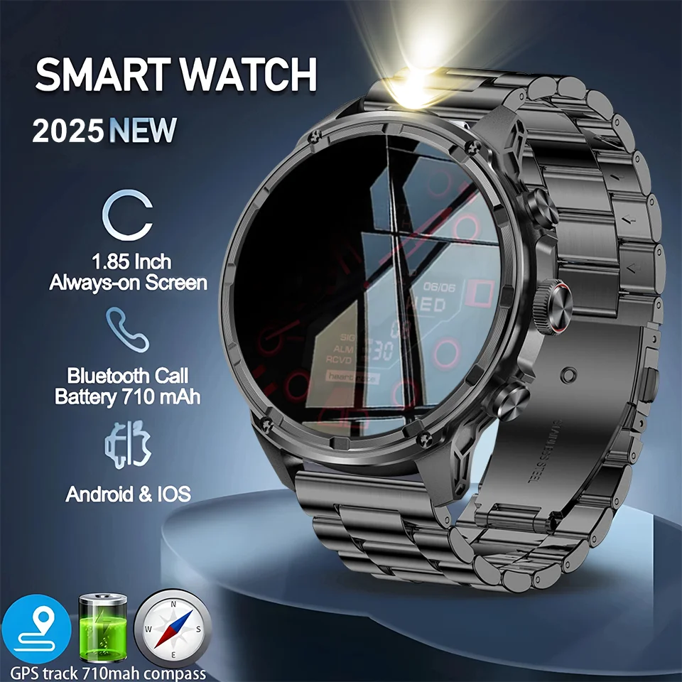 

2025 New Outdoor Sports Smart Watch Men HD Screen 710mAh Large Battery Long Standby Time Bluetooth Call Sports Watch Waterproof