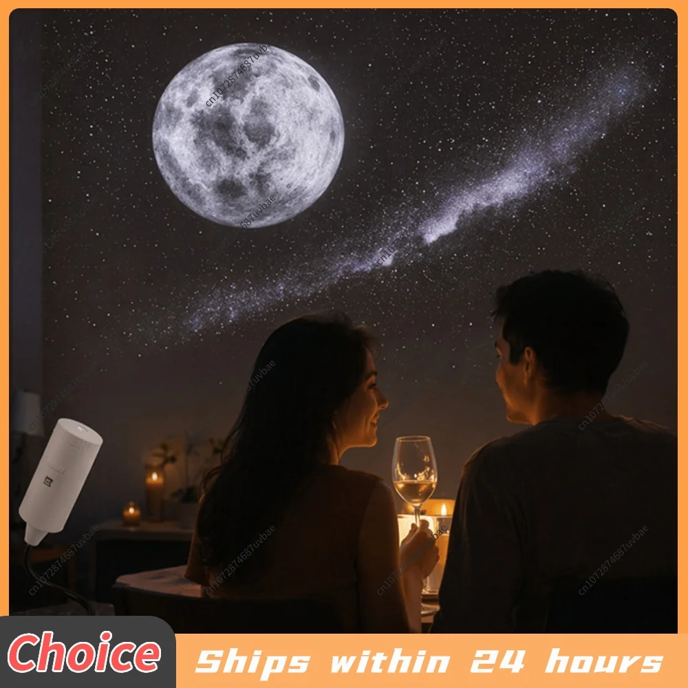 Galaxy Ambient Projector Lamp Plug and Play & Versatile Changeable Patterns & Flexible for Home Living Room Bedroom Decoration