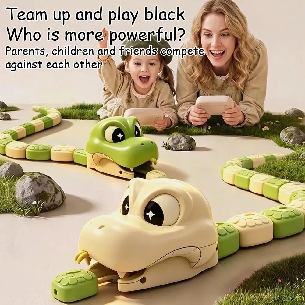 Remote Control Magnetic Hungry Snake RC Car Toy Players Competitive Battle Greedy Snake Game Kids Funny Play Toy Gifts