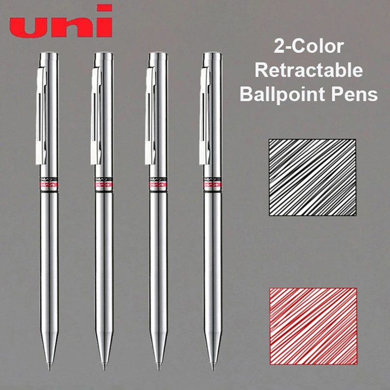 

Uni Luxury Pen 0.7mm Black/Red 2 Color in a Meatal Rod Classy Signature Ball Point Pens, Fancy Doctor Teacher Student Stationery
