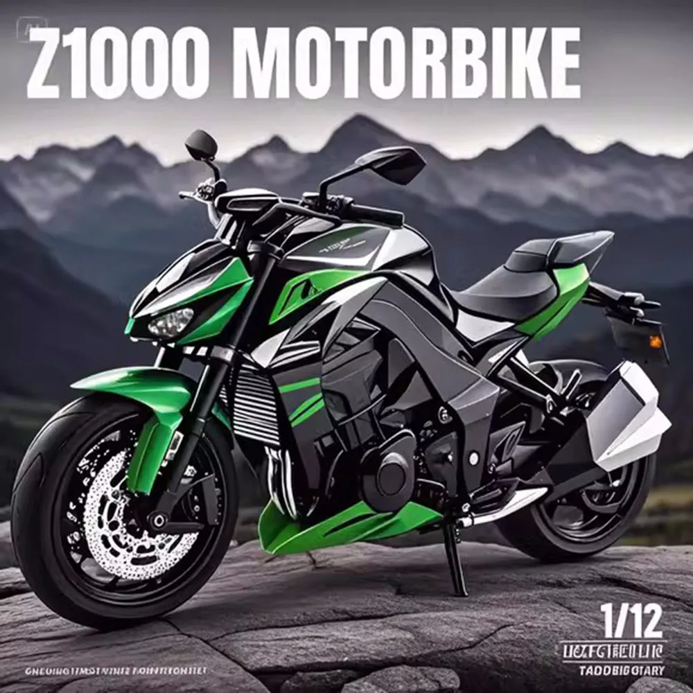 

1:12 Kawasaki Z1000 Ninja H2R Motorcycles Cars Toys Models Alloy Diecast Rubber Tires Miniature Vehicles Perfect Gifts for Boys