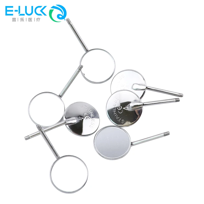 

12pcs/box Dental Mouth Mirror Stainless Steel Intraoral Oral Anti-fog Rhodium Mirror Reflectors for Inside Mouth Reuse Use