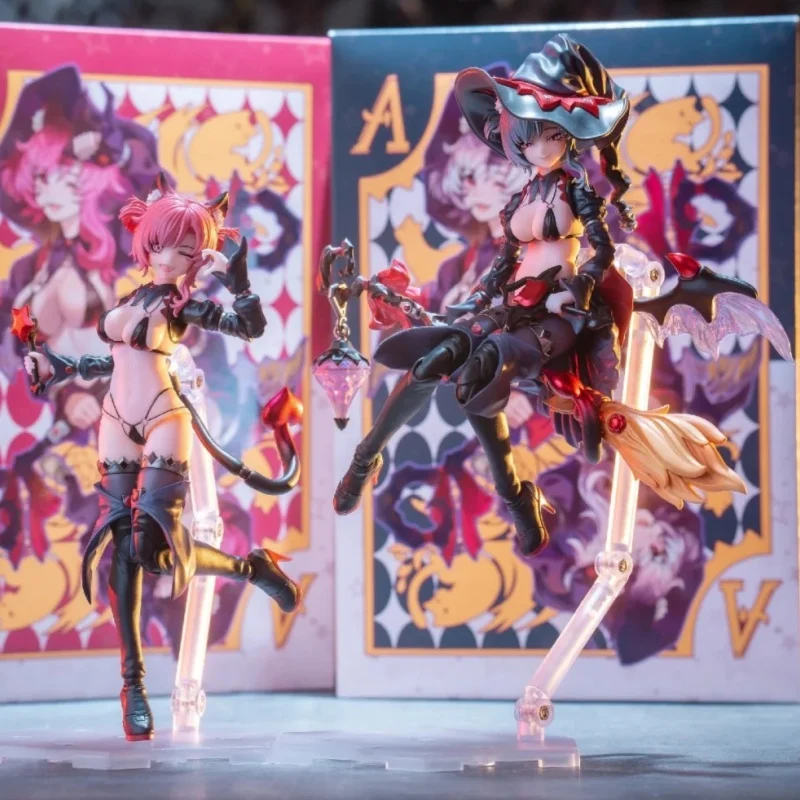 

Original In Stock 16.5cm 1/12 Action Figure Hoshikawa Neco Five-Shot Trainee Witch Hoshigawa Cat Girl Desktop Decoration Toys