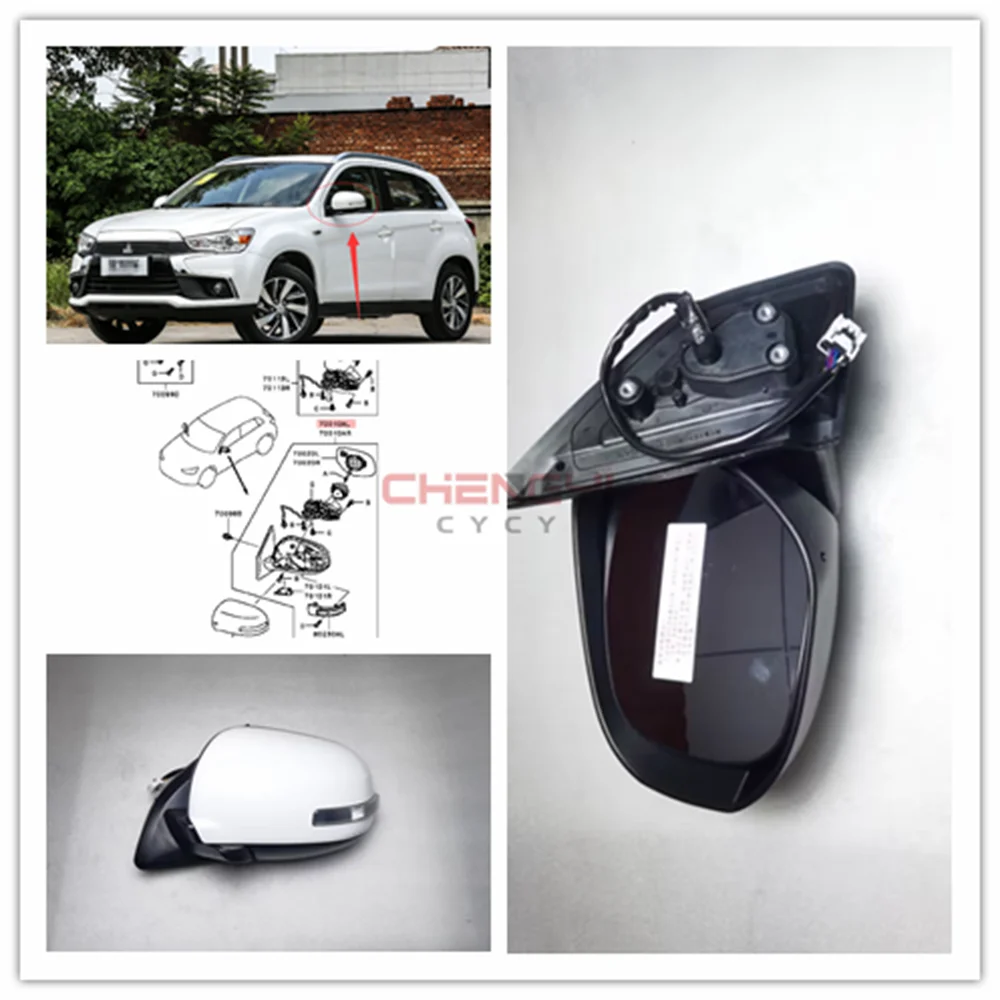 Front Left Electronic Side Mirror Rearview Mirror For Outlander ASX RAR GA1W GA2W GA9W 7632A013 7632B743 7632B773 (9-Line)