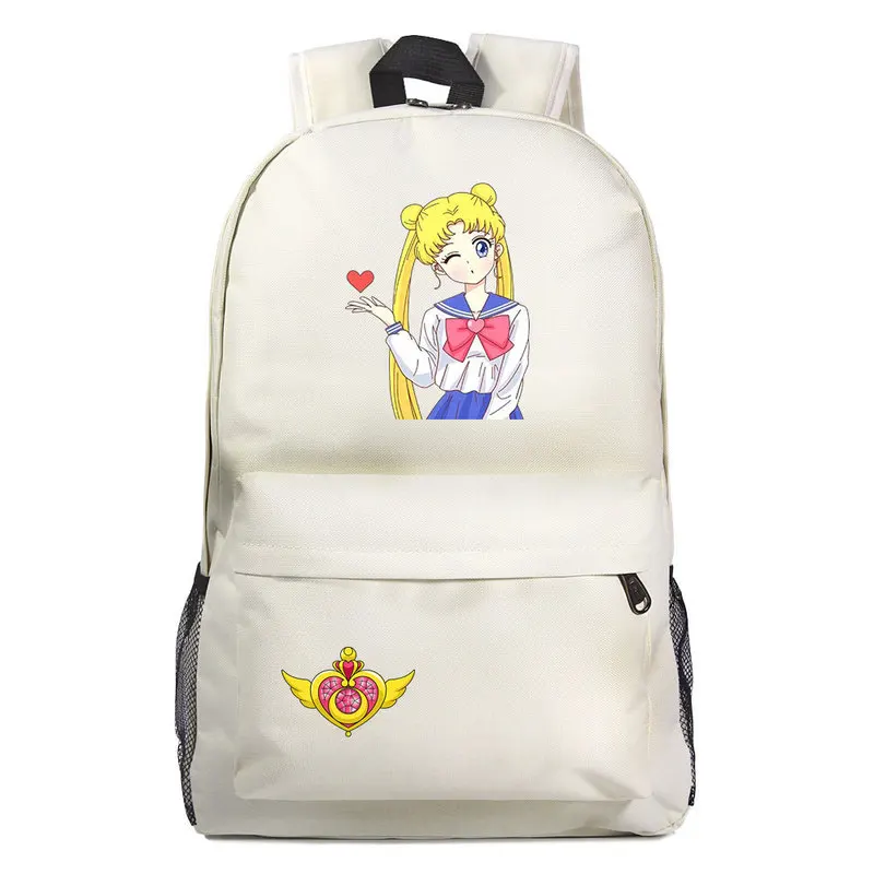 Tas punggung Laptop anak remaja gambar kartun imut Anime Sailor Moon tas sekolah anak-anak kapasitas besar