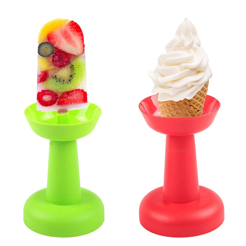 Ice Cream Cone Holder Rack Stand Display Popsicle For Cupcake Sushi Holders Roll Drip Waffle Free Frozen Treats Baking Bracket