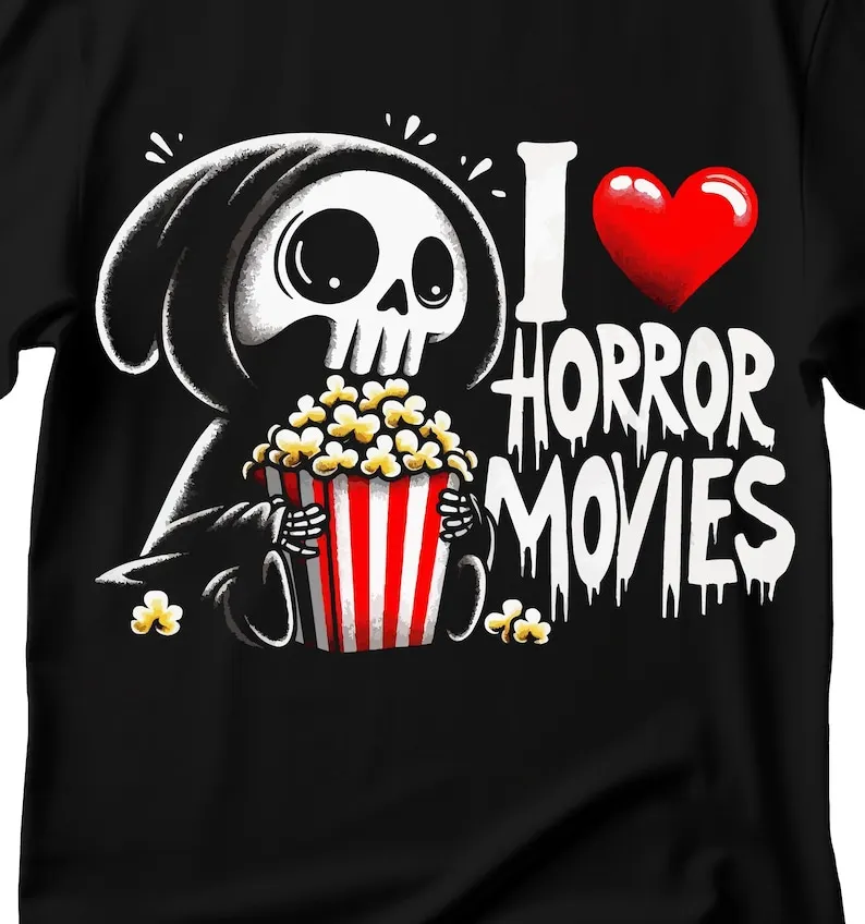 

I love Horror Movies T-Shirt, Horror Movie T-Shirt, Scary Movie T-Shirt, Horror Movie Lovers Gift T-Shirt