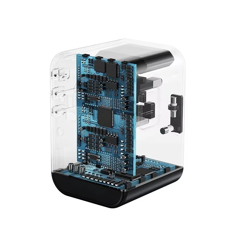 Multifunktionales Ladegerät, universelles 65-W-Schnell-All-in-One-Gan-Reiseadapter, Handy-Ladegerät vom Typ C