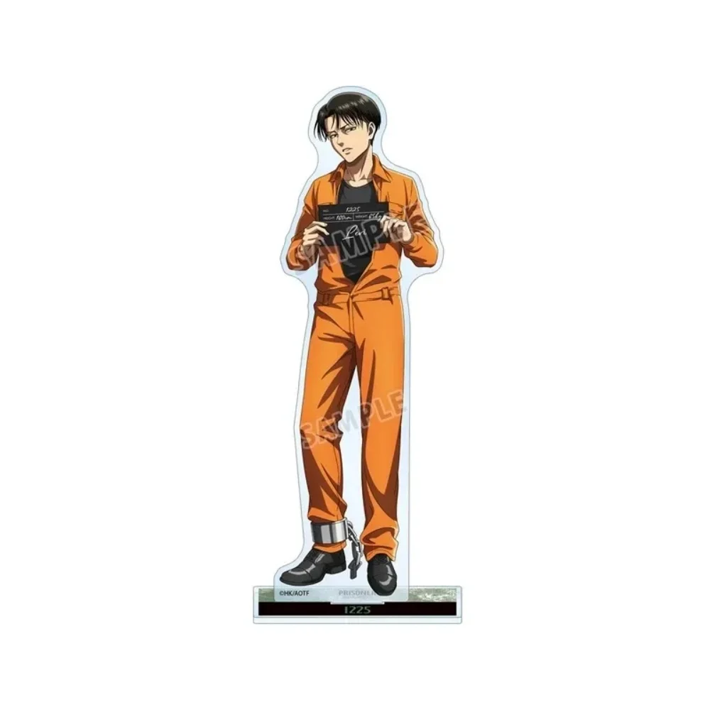 Anime Figure Attack on Titan AOT Erwin Hanji Acrylic Stand 15cm Eren Levi Desk Plate Keychain Ornament Horse Riding Souvenir