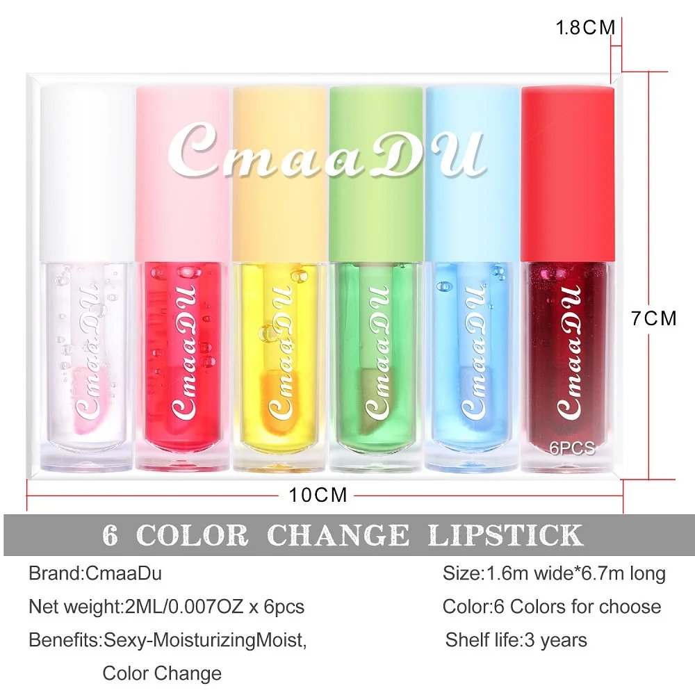 Fruity Flavor Temperature Changing Lip Gloss Moisturizing Moisturizing Lipstick Lipstick Lip Stain Moisturizing Lip Gloss