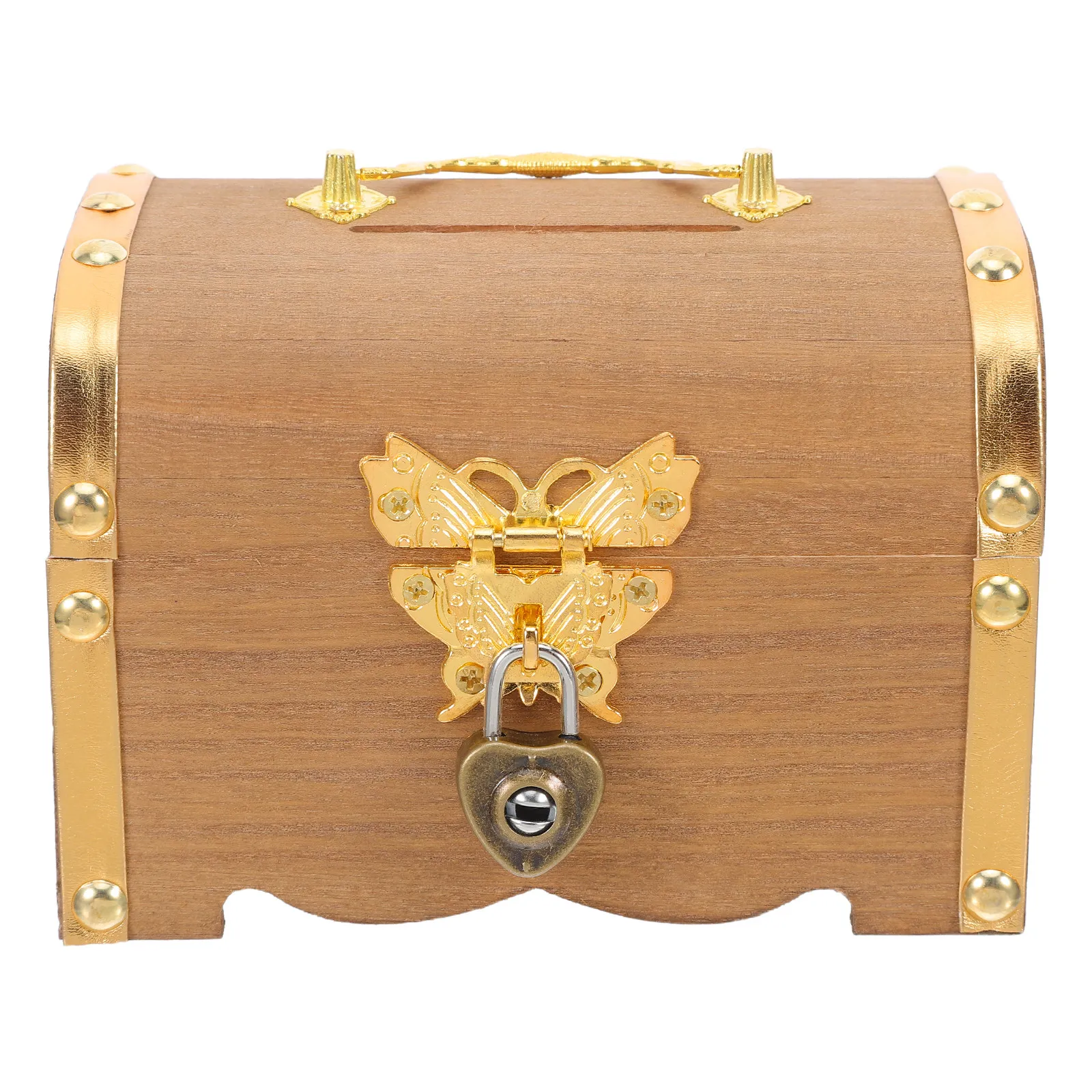 Caja de Dinero con Cerradura Vintage, Elegante Caja Fuerte de Metal para Monedas y Billetes, Almacenamiento con Cerradura, Banco de Almacenamiento, Decoración para Habitación Infantil, Oficina, Escritorio